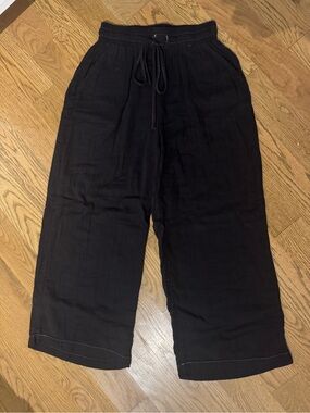 Calme by Johnny Was Black Linen Pants